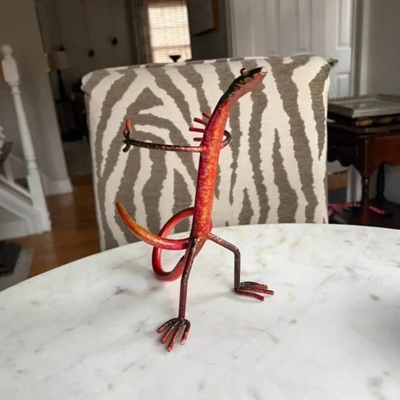 Welded Desert Lizard Wine Holder from Moab Utah - Picture 3 of 10